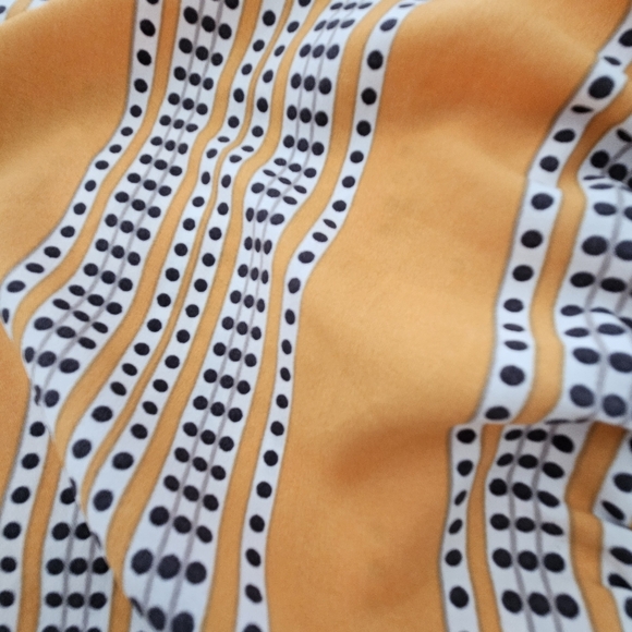 Taylor Maxi Dress 20W V Neckline 3/4 Sleeve Geometric Orange Pockets Plus Size - Picture 10 of 11